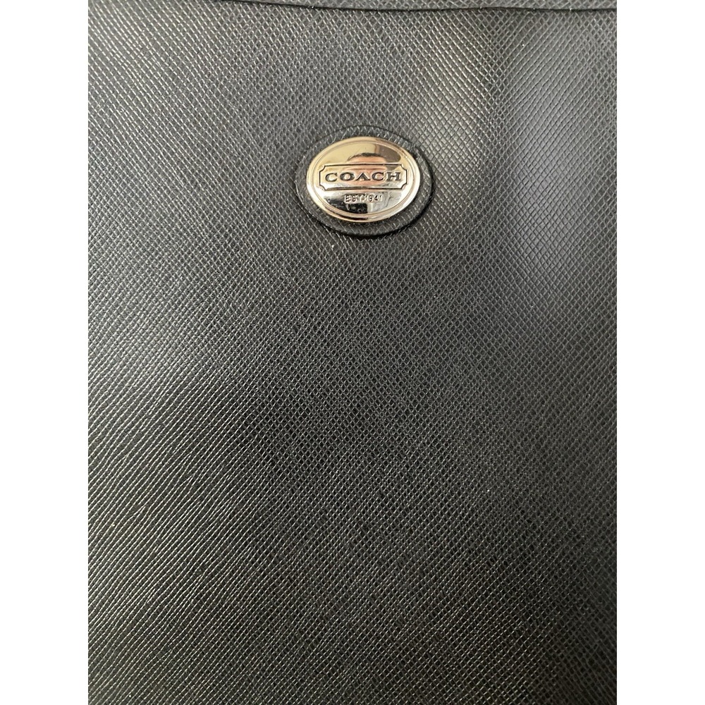 Designer Authentic Coach Purse Black Large Defects On Handle - Picture 3 of 8